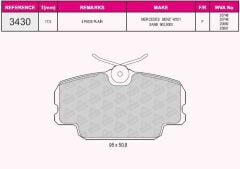 QCB FREN BALATA ON MERCEDES 190 (W201) 2.0 1982-1993 / 2.5 1982-1993/ D 2.5 1982-1993/ BMW 3 SERISI (E30) 316 i 1982-1992/ 315 1982-1992/ 320 D 1982-1992/ 318 i 1982-1992/ 323 i 1982-1992